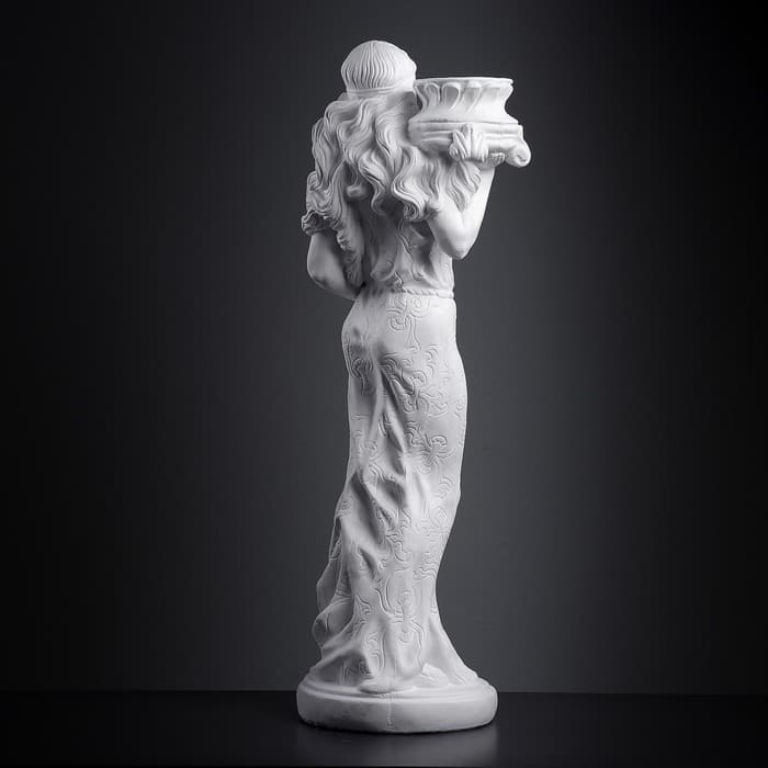 Фигура - подставка «Восточная красавица» белая, 30×27×90 см