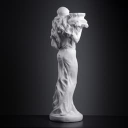 Фигура - подставка «Восточная красавица» белая, 30×27×90 см