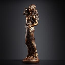 Фигура - подставка «Восточная красавица», гипс под бронзу, 30×27×90 см