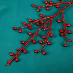 Декор блеск «Веточка с шариками», 12×25 см, МИКС