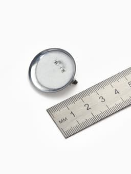 Основа для броши с круглым основанием СМ-367, (набор 5 шт.) 28 мм, цвет серебро