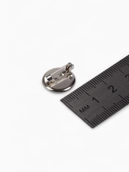 Основа для броши с круглым основанием СМ-367, (набор 5 шт.) 16 мм, цвет серебро