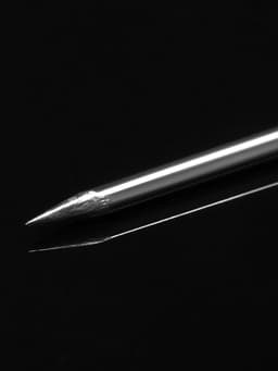 Основа «Брошь-игла» с шариком d=1 см (набор 5 шт.), L=5 см, площадка 1.5 см, цвет серебро