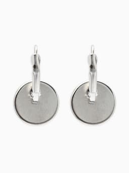 Серьги со стразами «Яркая классика», в обрамлении, сиреневые в серебре, d=1.4 см