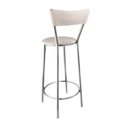 Стул барный с мягкой спинкой, цвет светло-бежевый