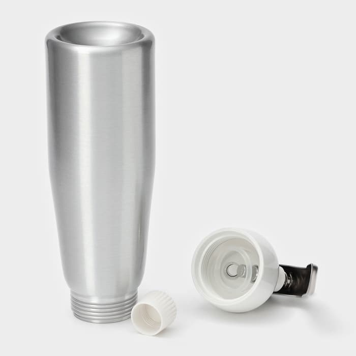 Сифон для взбивания сливок и газировки KONFINETTA, 500 мл, 3 насадки, алюминий, серебристый