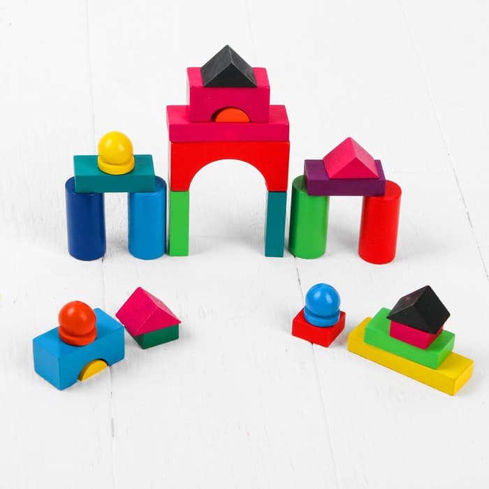 Конструктор деревянный «Строим город», 112 деталей