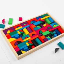 Конструктор деревянный «Строим город», 112 деталей