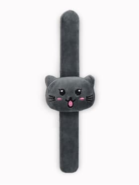 Игольница на браслете «Кошка», 23×6.5 см, серая