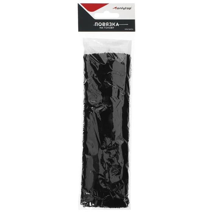 Повязка на голову ONLYTOP, 17×5.5 см, цвет чёрный