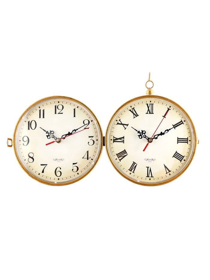 Часы настенные интерьерные «Финетти», двусторонние, на подвесе, 28×29.5 см, d=21.5 см, от батареек 2×АА