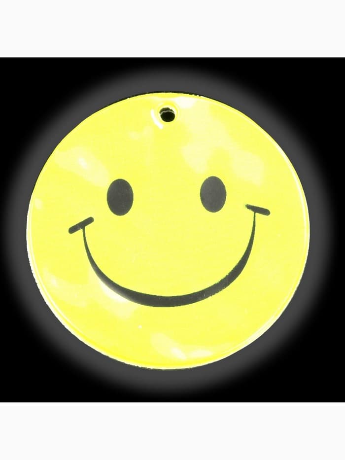 Светоотражающий элемент «Улыбка», двусторонний, d=5.3 см, жёлтый
