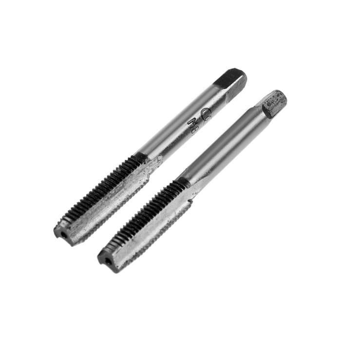 Метчики метрические ручные ТУНДРА, М8×1 мм, комплект из 2 шт.