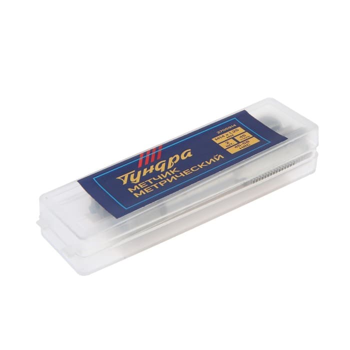 Метчики метрические ручные ТУНДРА, М14×1.25 мм, комплект из 2 шт.