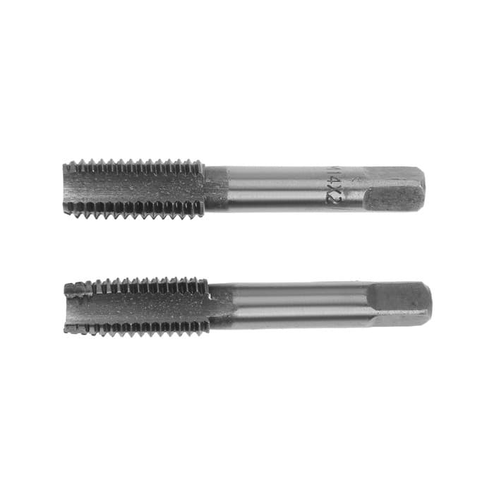 Метчики метрические ручные ТУНДРА, М14×2 мм, комплект из 2 шт.