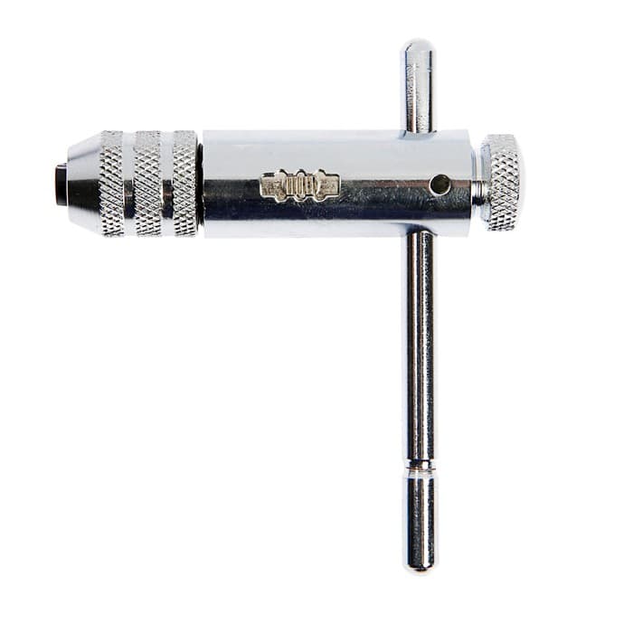 Метчикодержатель с трещоткой ТУНДРА, Т-образный, хромированный, М3 - М8