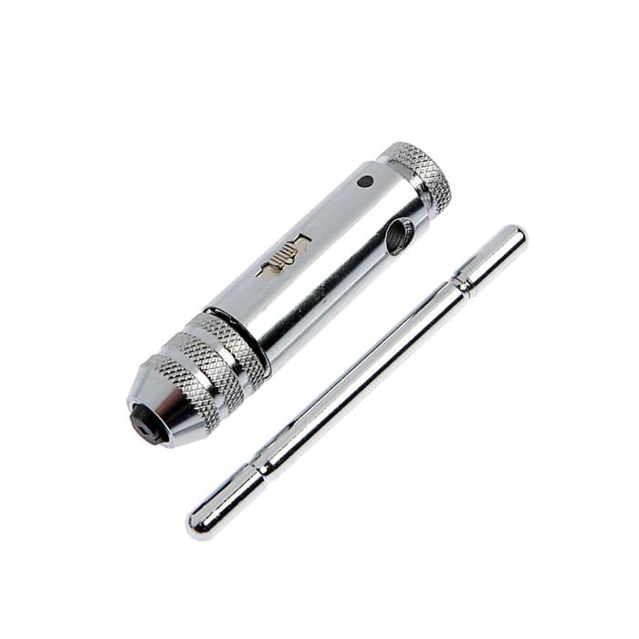 Метчикодержатель с трещоткой ТУНДРА, Т-образный, хромированный, М3 - М8