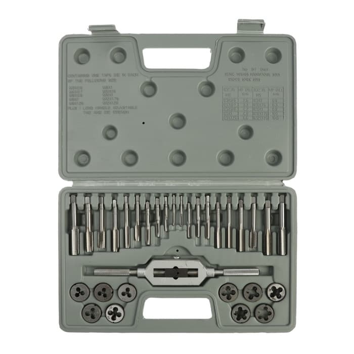 Набор метчиков и плашек ТУНДРА, М3 - М12, 31 предмет