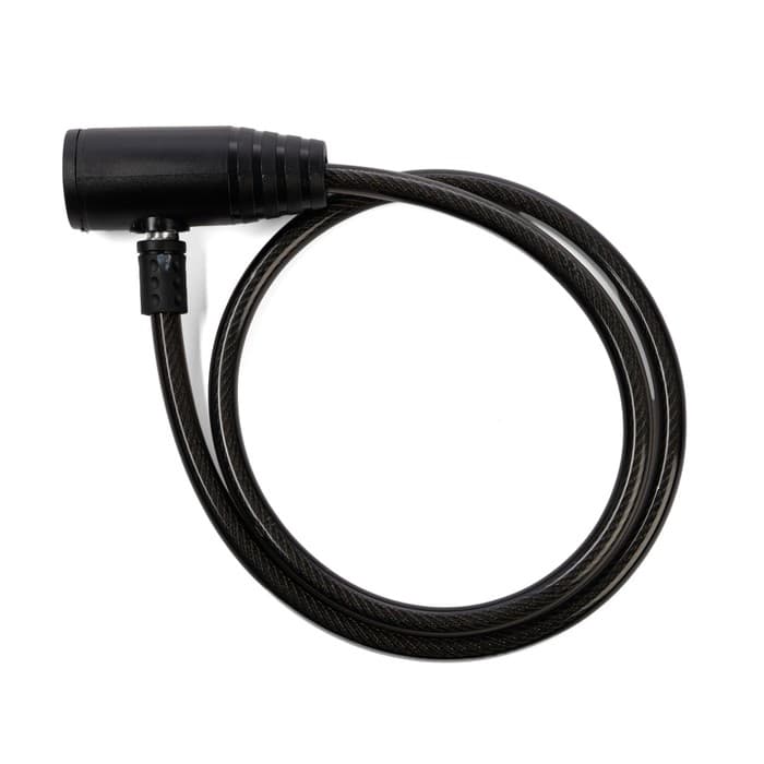 Замок навесной велосипедный LOCKLAND, 8×800 мм, английский ключ с пластиковой ручкой