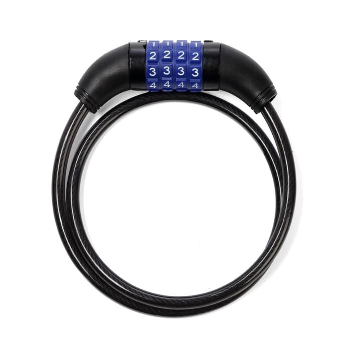 Замок навесной велосипедный LOCKLAND, кодовый, 8×800 мм