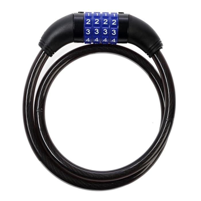 Замок навесной велосипедный LOCKLAND, кодовый, 10×800 мм