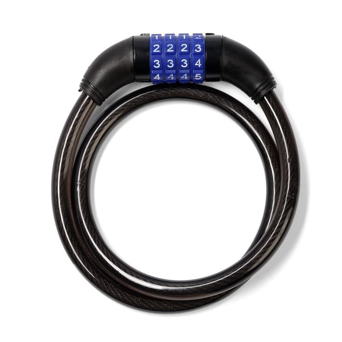 Замок навесной велосипедный LOCKLAND, кодовый, 12×800 мм