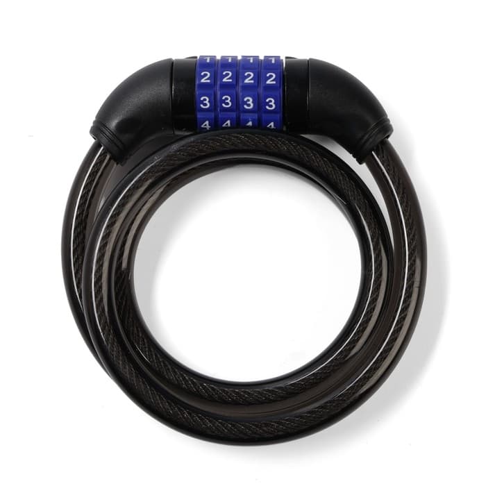 Замок навесной велосипедный LOCKLAND, кодовый, 12×1000 мм