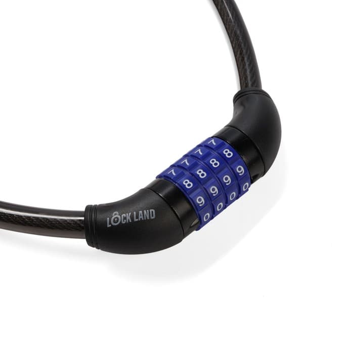 Замок навесной велосипедный LOCKLAND, кодовый, 12×1000 мм