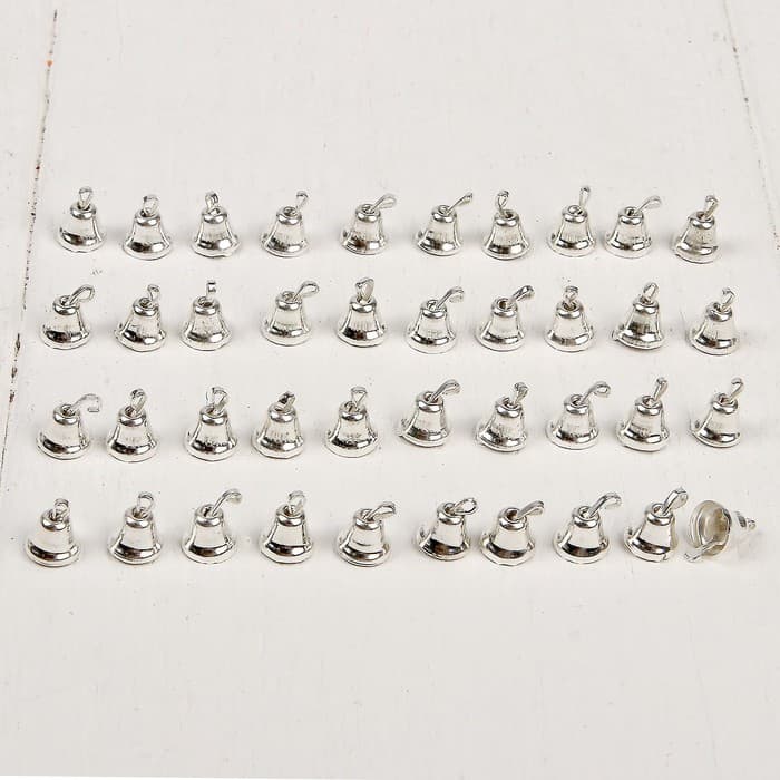 Колокольчик для рукоделия, набор 40 шт., размер 1 шт. — 0.6 см, серебряный