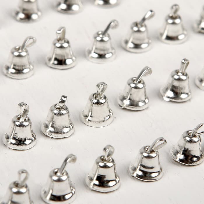 Колокольчик для рукоделия, набор 40 шт., размер 1 шт. — 0.6 см, серебряный