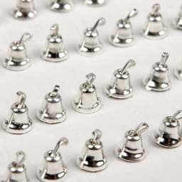 Колокольчик для рукоделия, набор 40 шт., размер 1 шт. — 0.6 см, серебряный
