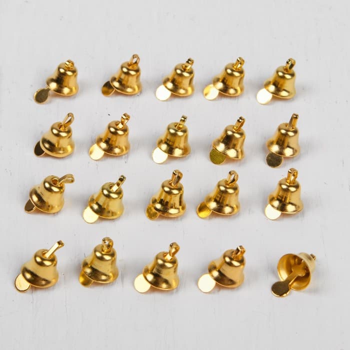 Колокольчик для рукоделия, набор 20 шт., размер 1 шт. — 0.8 см, золотой
