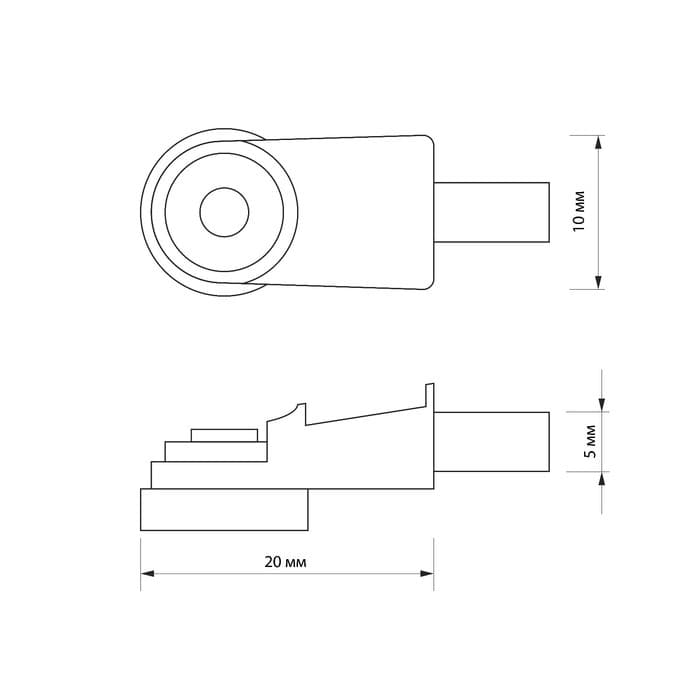 Полкодержатель P105CP, d=5, цвет хром