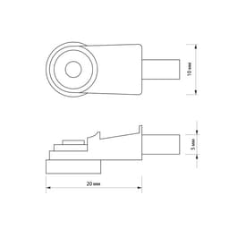 Полкодержатель P105CP, d=5, цвет хром