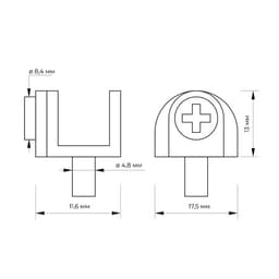 Полкодержатель P208CP, 8 мм, цвет матовый никель