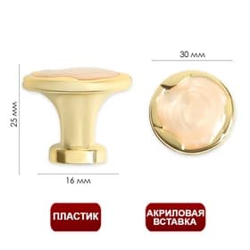 Ручка-кнопка ТУНДРА РК018GP, цвет золото
