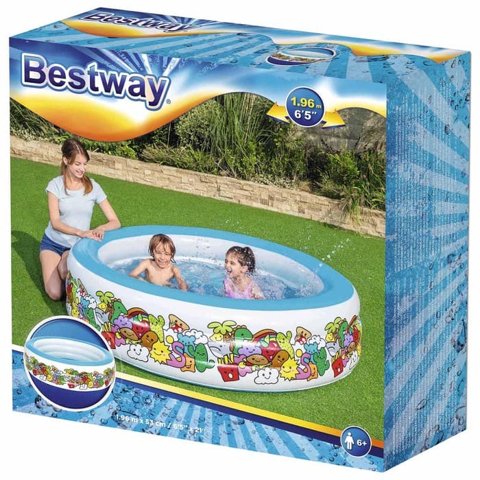 Бассейн надувной «Персонаж», 196×53 см, от 6 лет, 51122 Bestway