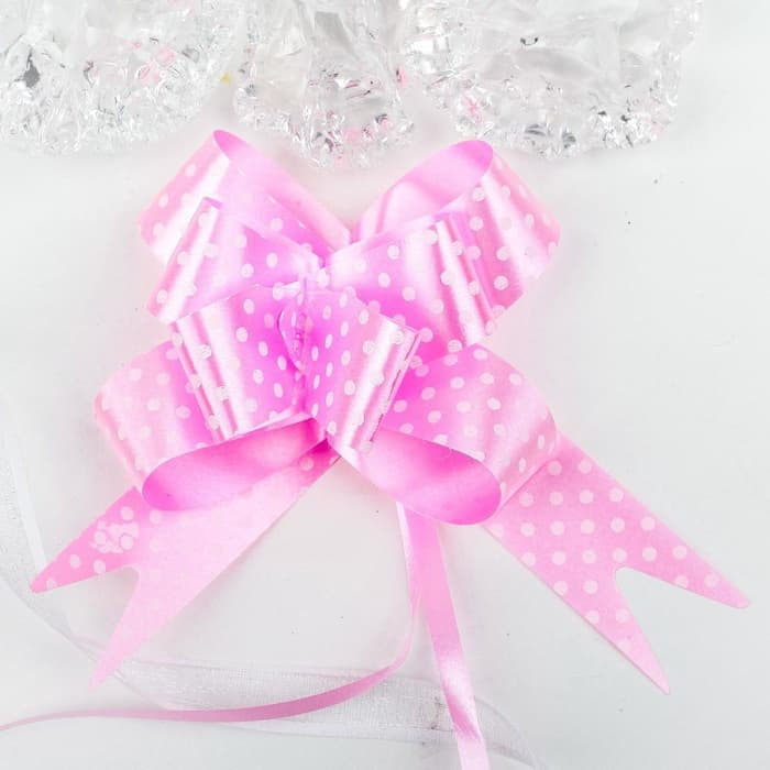 Подарочный бант - бабочка №1.8, розовый, для упаковки подарков