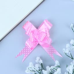 Подарочный бант - бабочка №1.8, розовый, для упаковки подарков