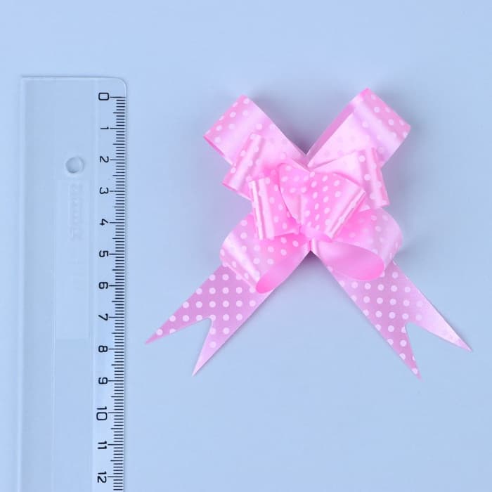 Подарочный бант - бабочка №1.8, розовый, для упаковки подарков