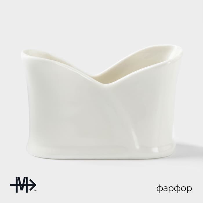 Салфетница Magistro «Бланш», 11.5×5×8 см, фарфор, белая