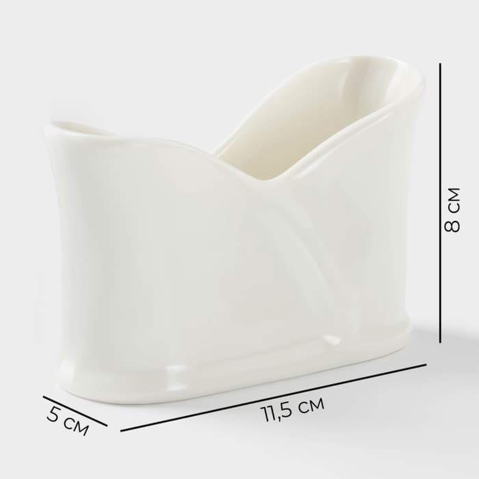 Салфетница Magistro «Бланш», 11.5×5×8 см, фарфор, белая