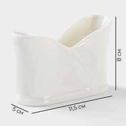 Салфетница Magistro «Бланш», 11.5×5×8 см, фарфор, белая