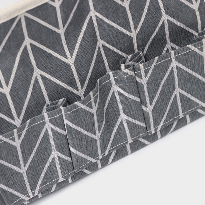 Органайзер для мелочей Доляна «Зиг-заг», 6 карманов, 25×13×18 см, серый