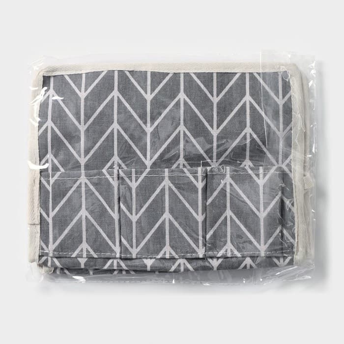 Органайзер для мелочей Доляна «Зиг-заг», 6 карманов, 25×13×18 см, серый