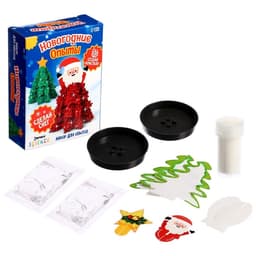 Выращивание кристаллов «Новогодние опыты с реагентами», набор 2в1, 2 шт.