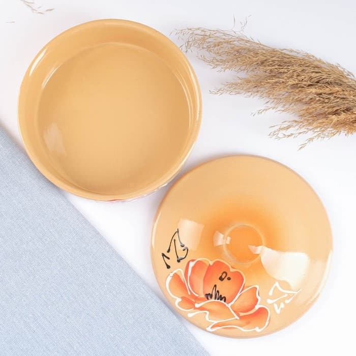 Набор для холодца Псковский гончар «Подарочный. Мак», 3 шт., 750 мл, керамика, бежевый