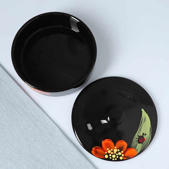 Набор для холодца Псковский гончар «Подарочный», 3 шт., 750 мл, керамика, чёрный