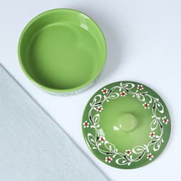 Набор для холодца Псковский гончар «Ритм», 3 ёмкости, 750 мл, керамика, зелёный