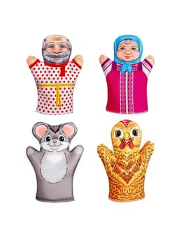 Кукольный театр «Курочка Ряба», 4 куклы-перчатки, сценарий в стихах